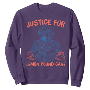 Justice For Lemon Pound Cake Sweatshirt Viral Trend Free Speech TS14 Purple Print Your Wear