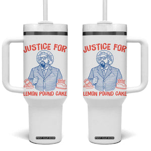 Justice For Lemon Pound Cake Tumbler With Handle Viral Trend Free Speech TS14 One Size: 40 oz White Print Your Wear