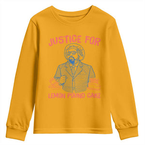 Justice For Lemon Pound Cake Youth Sweatshirt Viral Trend Free Speech TS14 Gold Print Your Wear