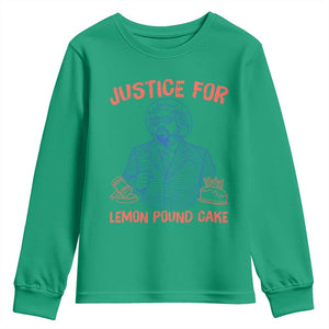 Justice For Lemon Pound Cake Youth Sweatshirt Viral Trend Free Speech TS14 Irish Green Print Your Wear