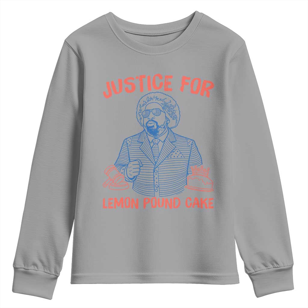 Justice For Lemon Pound Cake Youth Sweatshirt Viral Trend Free Speech TS14 Sport Gray Print Your Wear