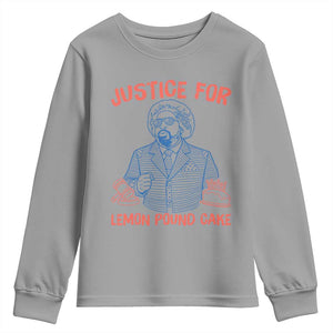 Justice For Lemon Pound Cake Youth Sweatshirt Viral Trend Free Speech TS14 Sport Gray Print Your Wear