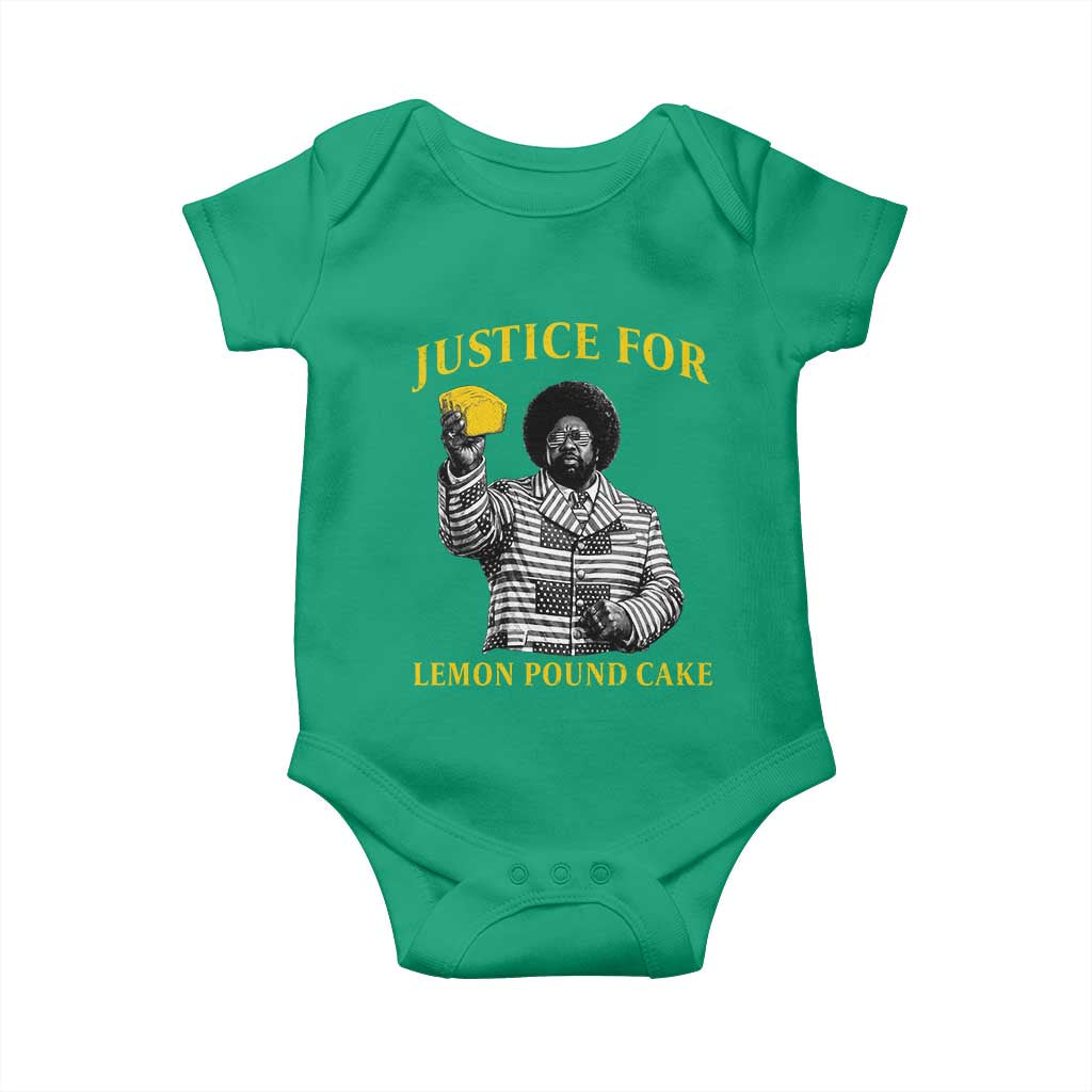 Justice For Lemon Pound Cake Baby Onesie Vintage Rap Free Speech TS14 Irish Green Print Your Wear