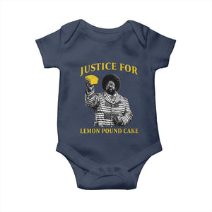 Justice For Lemon Pound Cake Baby Onesie Vintage Rap Free Speech TS14 Navy Print Your Wear