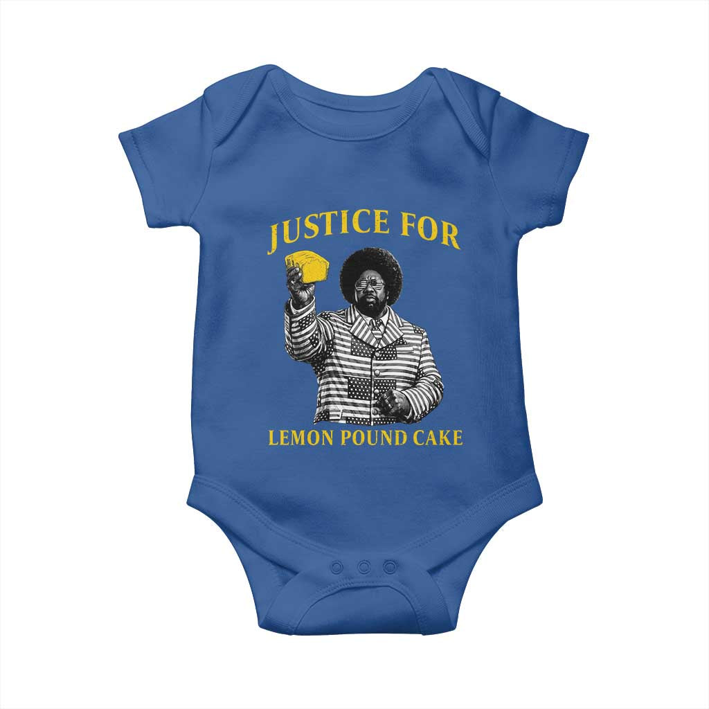 Justice For Lemon Pound Cake Baby Onesie Vintage Rap Free Speech TS14 Royal Blue Print Your Wear