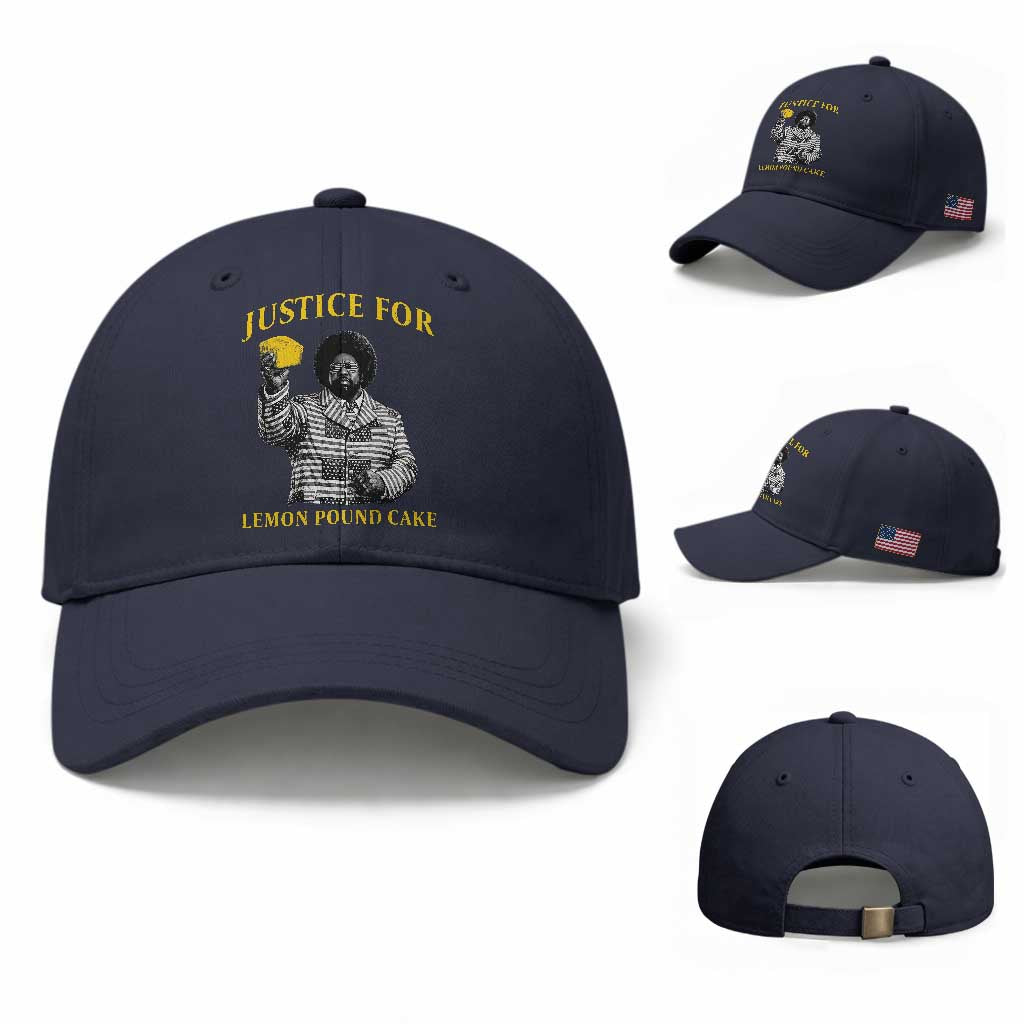 Justice For Lemon Pound Cake Baseball Cap Vintage Rap Free Speech TS14 Baseball Cap Universal Fit Navy Print Your Wear