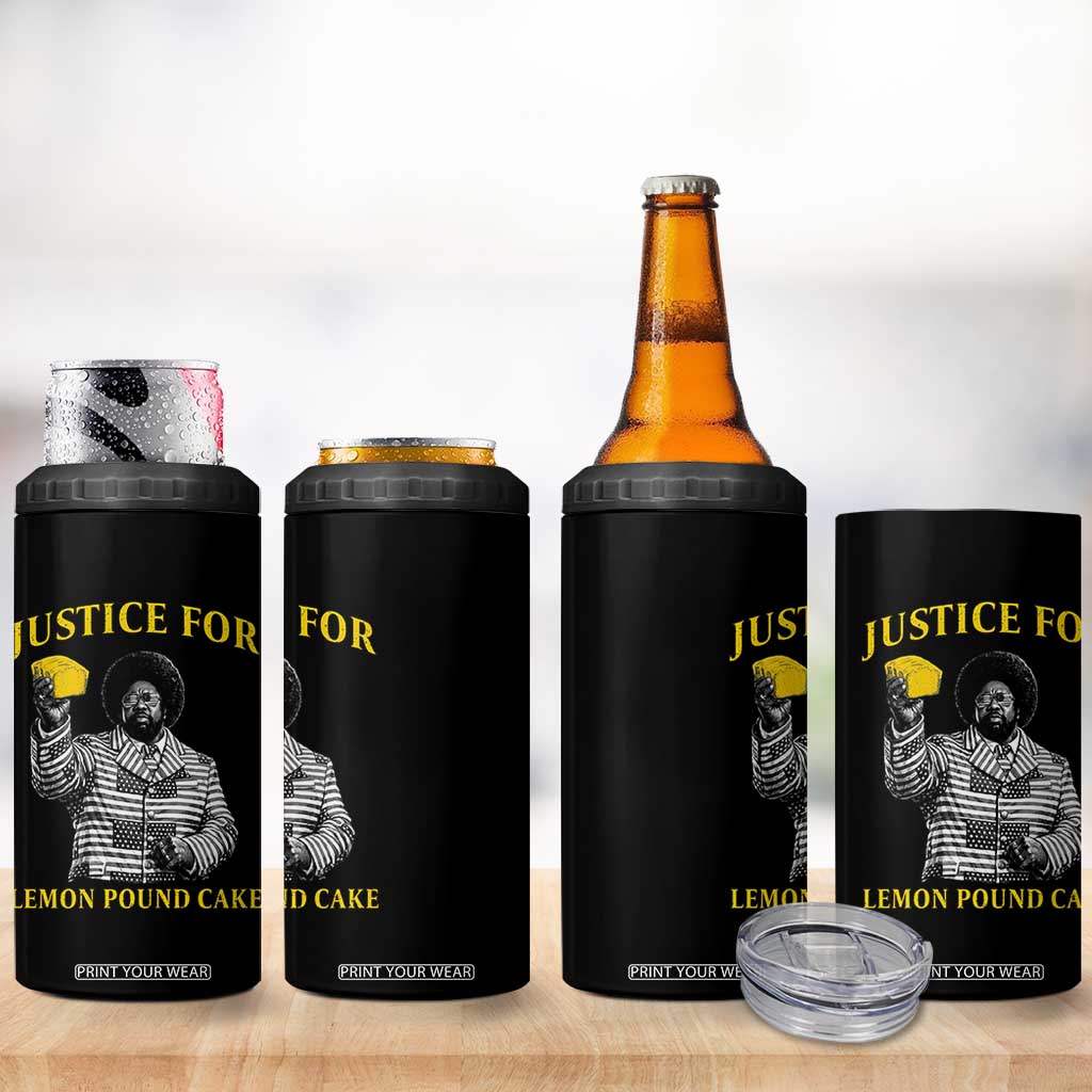 Justice For Lemon Pound Cake 4 in 1 Can Cooler Tumbler Vintage Rap Free Speech TS14 Print Your Wear