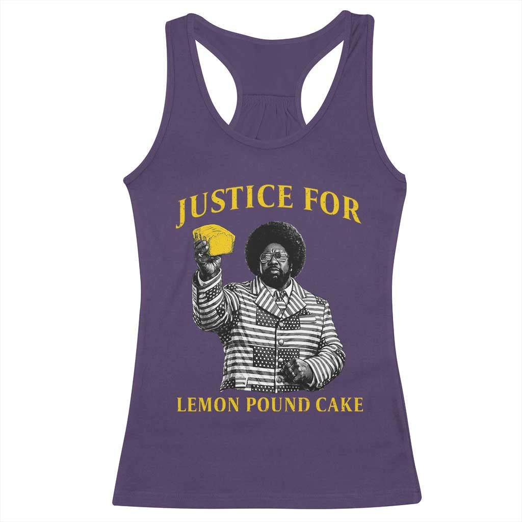 Justice For Lemon Pound Cake Racerback Tank Top Vintage Rap Free Speech TS14 Purple Print Your Wear