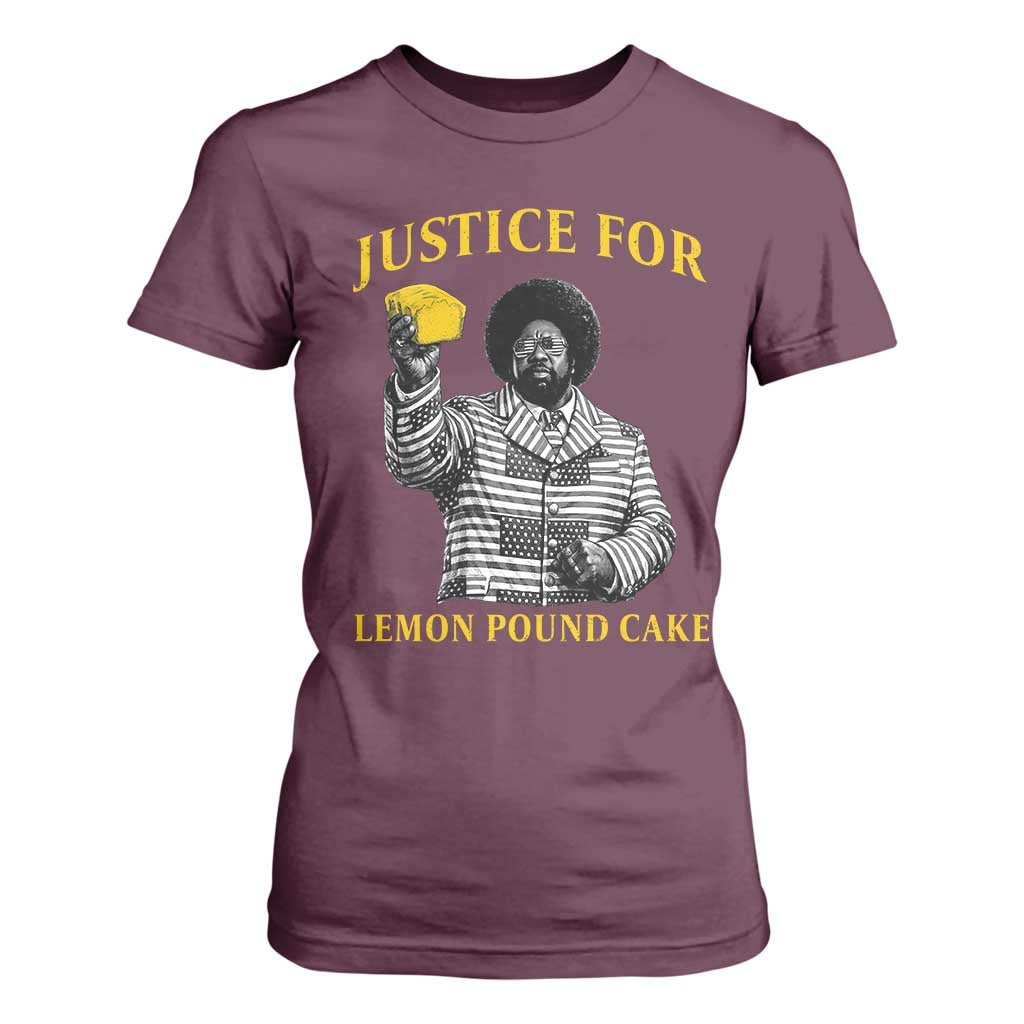 Justice For Lemon Pound Cake T Shirt For Women Vintage Rap Free Speech TS14 Maroon Print Your Wear