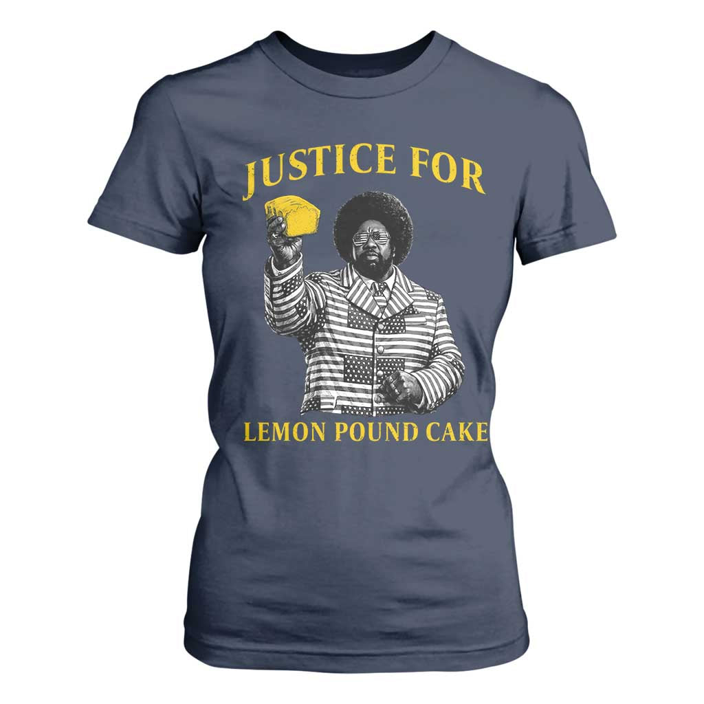 Justice For Lemon Pound Cake T Shirt For Women Vintage Rap Free Speech TS14 Navy Print Your Wear