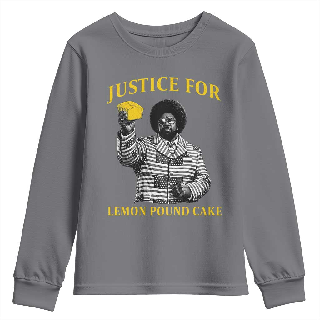 Justice For Lemon Pound Cake Youth Sweatshirt Vintage Rap Free Speech TS14 Charcoal Print Your Wear