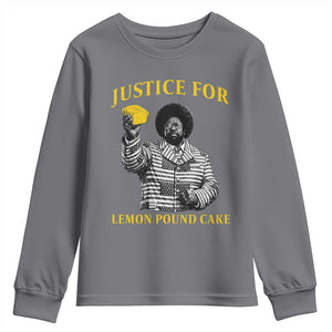 Justice For Lemon Pound Cake Youth Sweatshirt Vintage Rap Free Speech TS14 Charcoal Print Your Wear