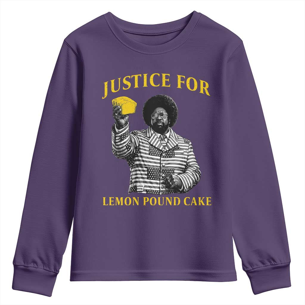 Justice For Lemon Pound Cake Youth Sweatshirt Vintage Rap Free Speech TS14 Purple Print Your Wear