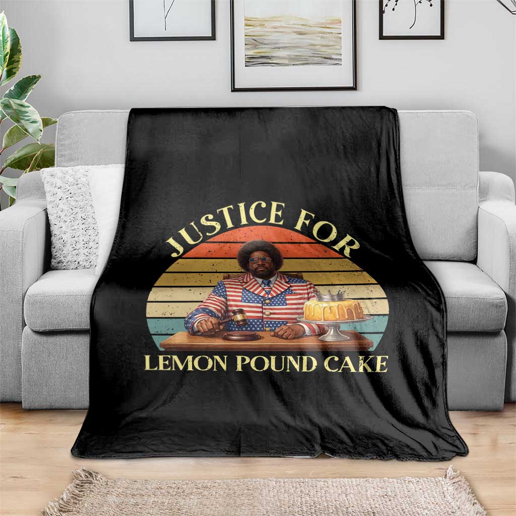 Justice For Lemon Pound Cake Throw Blanket Retro Rap Free Speech TS14 Print Your Wear