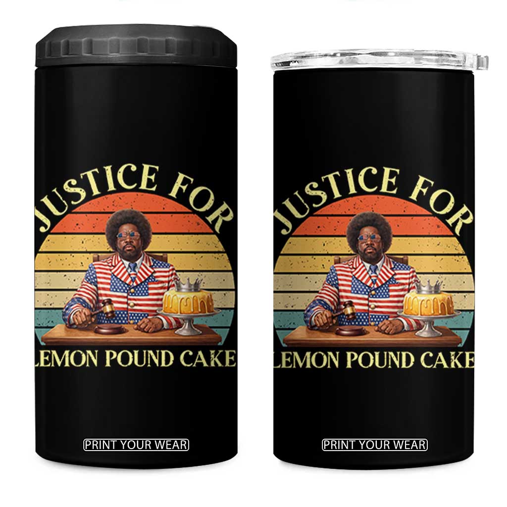 Justice For Lemon Pound Cake 4 in 1 Can Cooler Tumbler Retro Rap Free Speech TS14 One Size: 16 oz Black Print Your Wear