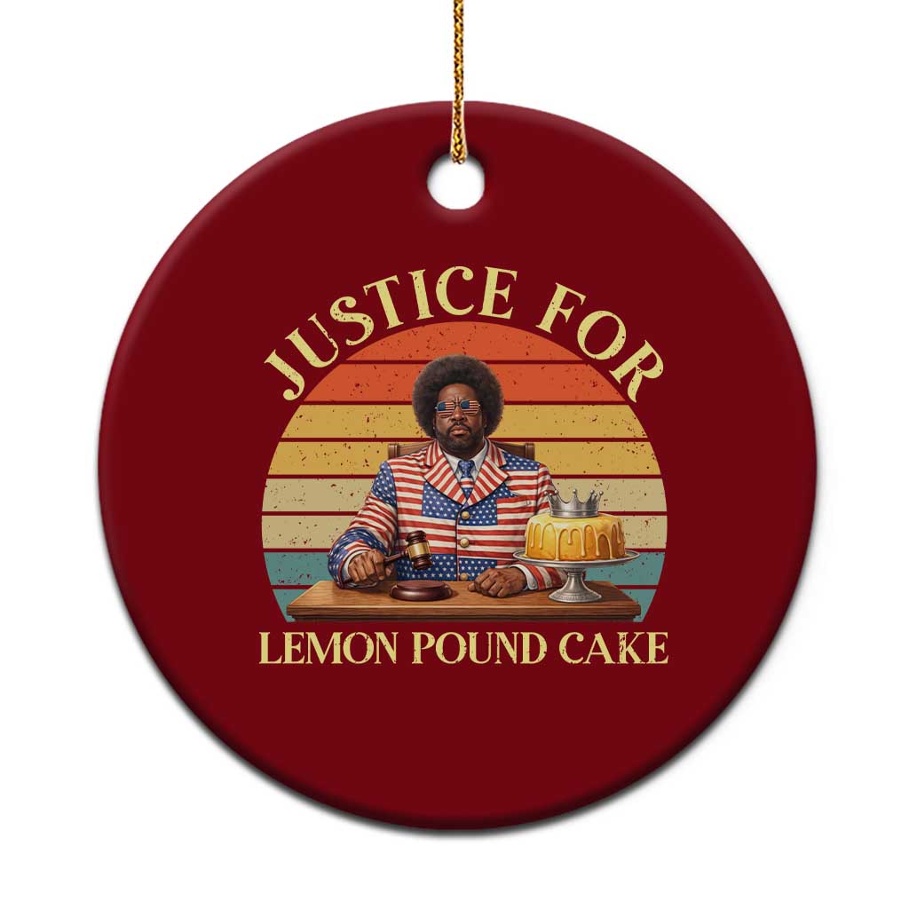 Justice For Lemon Pound Cake Ceramic Ornament Retro Rap Free Speech TS14 1pc Red Print Your Wear