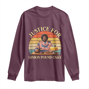 Justice For Lemon Pound Cake Long Sleeve Shirt Retro Rap Free Speech TS14 Maroon Print Your Wear
