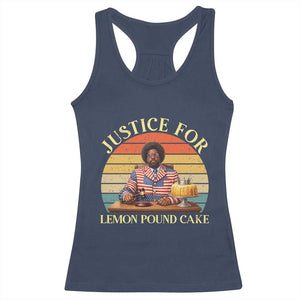 Justice For Lemon Pound Cake Racerback Tank Top Retro Rap Free Speech TS14 Navy Print Your Wear