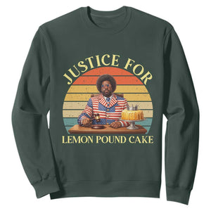 Justice For Lemon Pound Cake Sweatshirt Retro Rap Free Speech TS14 Dark Forest Green Print Your Wear