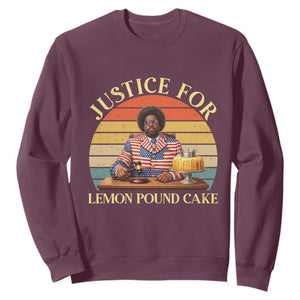 Justice For Lemon Pound Cake Sweatshirt Retro Rap Free Speech TS14 Maroon Print Your Wear