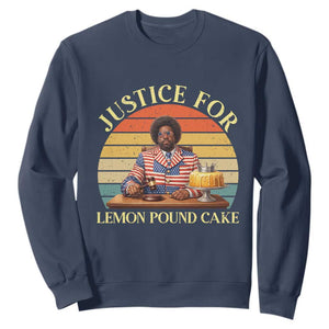 Justice For Lemon Pound Cake Sweatshirt Retro Rap Free Speech TS14 Navy Print Your Wear