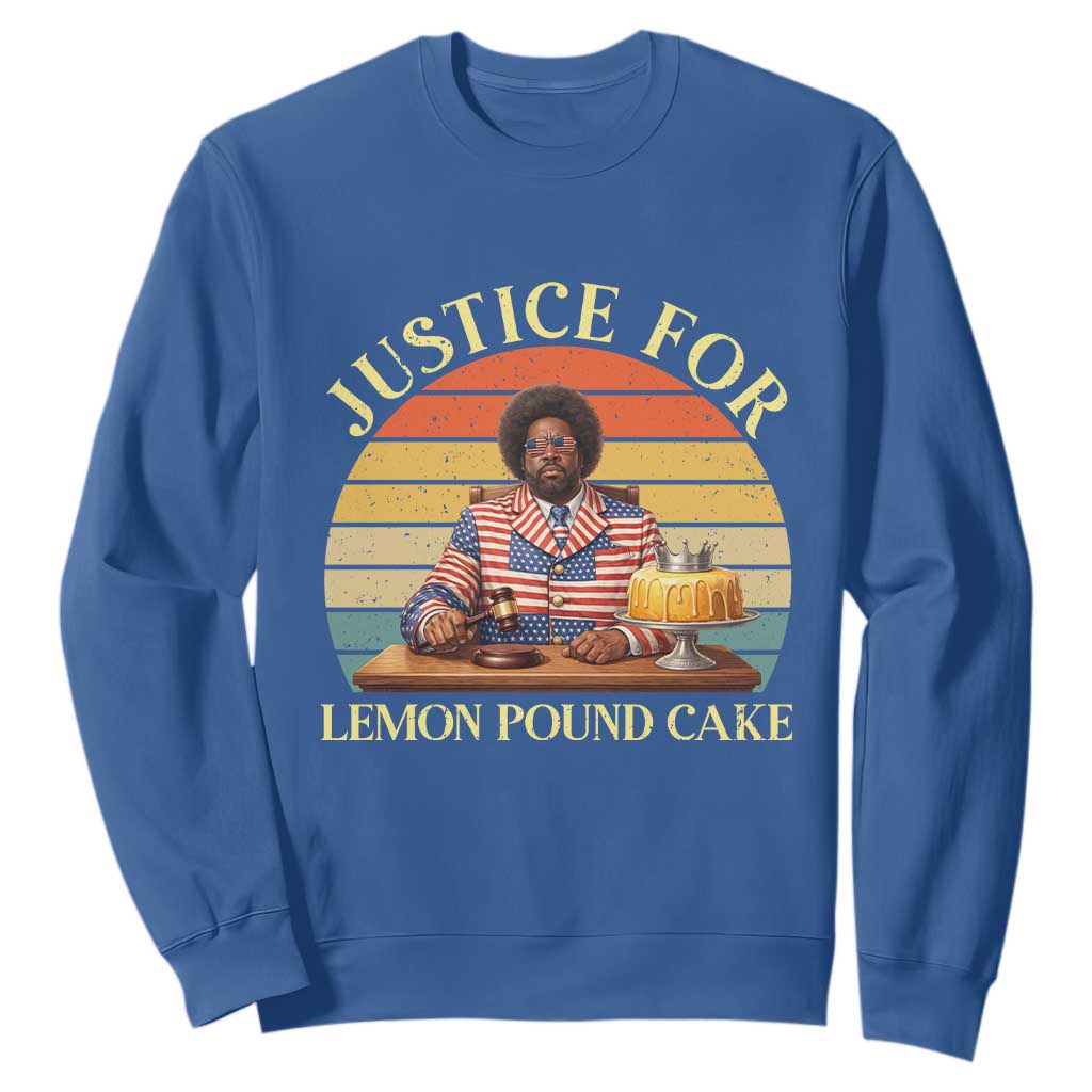 Justice For Lemon Pound Cake Sweatshirt Retro Rap Free Speech TS14 Royal Blue Print Your Wear