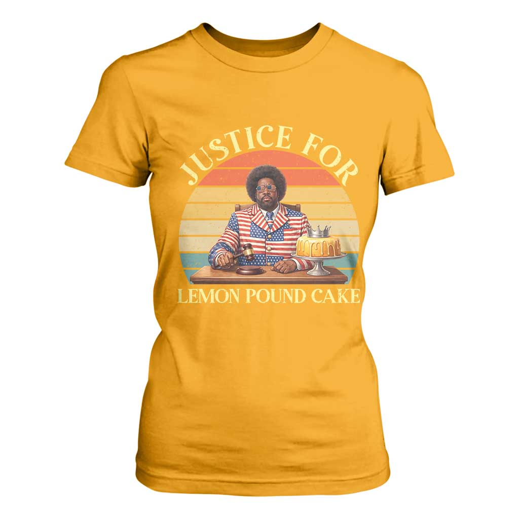 Justice For Lemon Pound Cake T Shirt For Women Retro Rap Free Speech TS14 Gold Print Your Wear