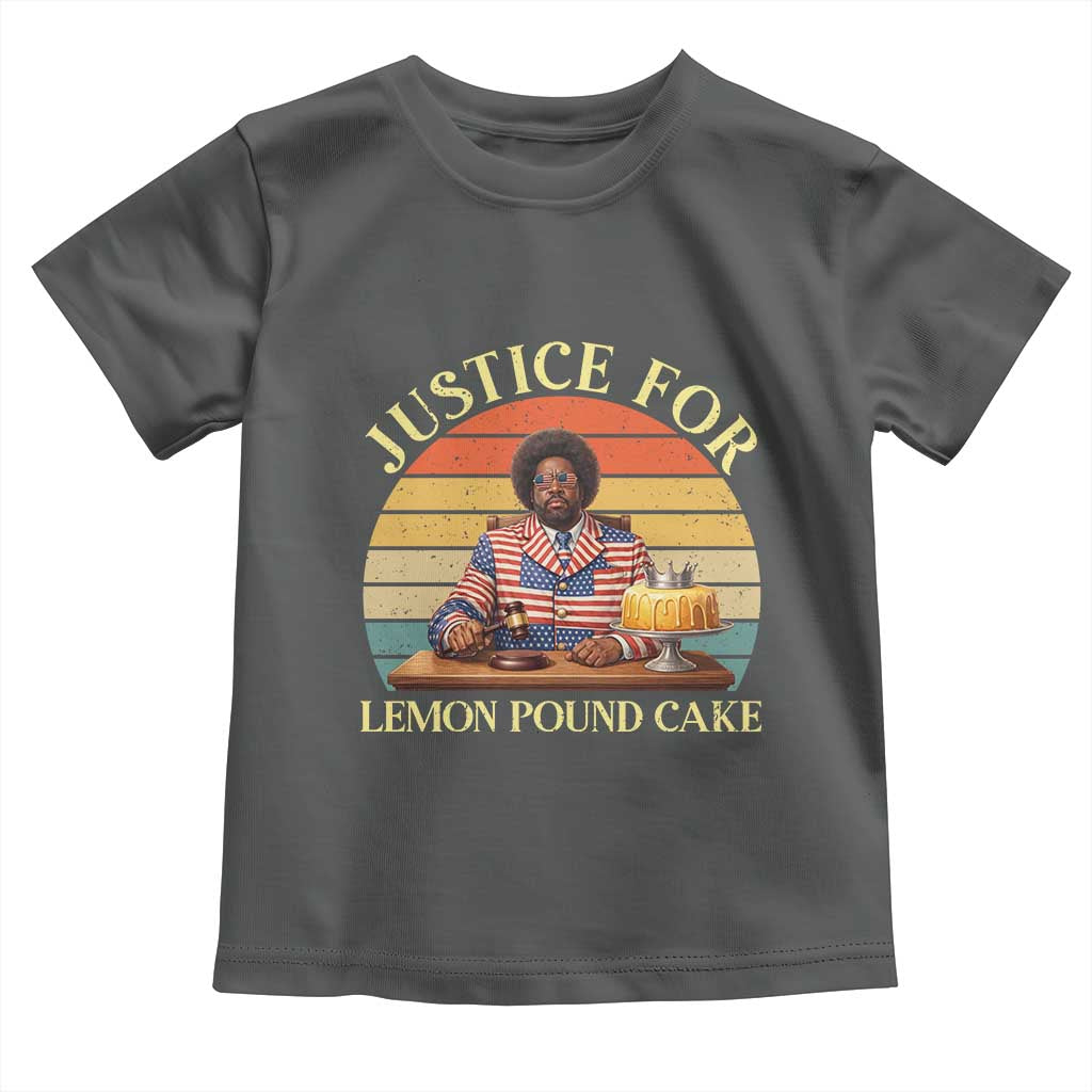 Justice For Lemon Pound Cake Toddler T Shirt Retro Rap Free Speech TS14 Dark Heather Print Your Wear