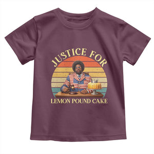 Justice For Lemon Pound Cake Toddler T Shirt Retro Rap Free Speech TS14 Maroon Print Your Wear