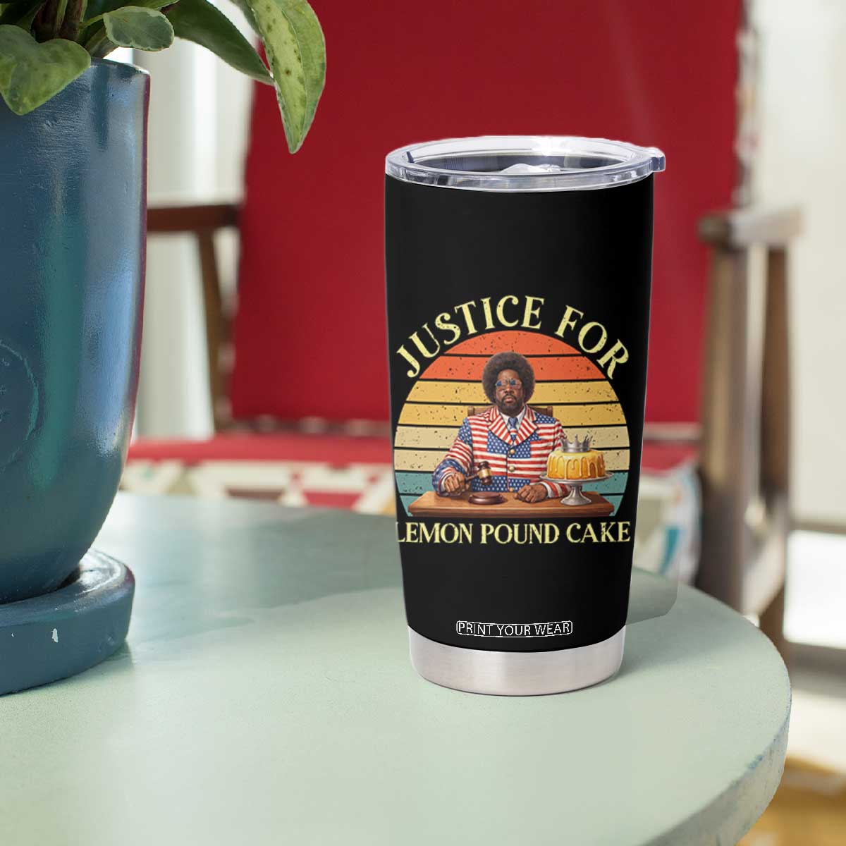 Justice For Lemon Pound Cake Tumbler Cup Retro Rap Free Speech TS14 Print Your Wear