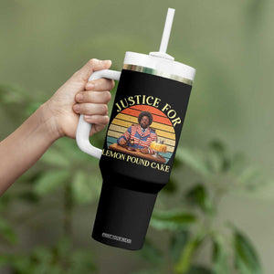 Justice For Lemon Pound Cake Tumbler With Handle Retro Rap Free Speech TS14 Print Your Wear
