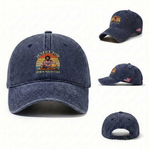 Justice For Lemon Pound Cake Washed Cotton Baseball Cap Retro Rap Free Speech TS14 Washed Cap Universal Fit Navy Print Your Wear