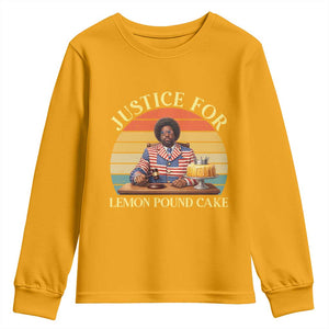 Justice For Lemon Pound Cake Youth Sweatshirt Retro Rap Free Speech TS14 Gold Print Your Wear