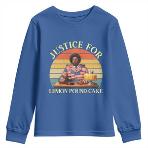 Justice For Lemon Pound Cake Youth Sweatshirt Retro Rap Free Speech TS14 Royal Blue Print Your Wear
