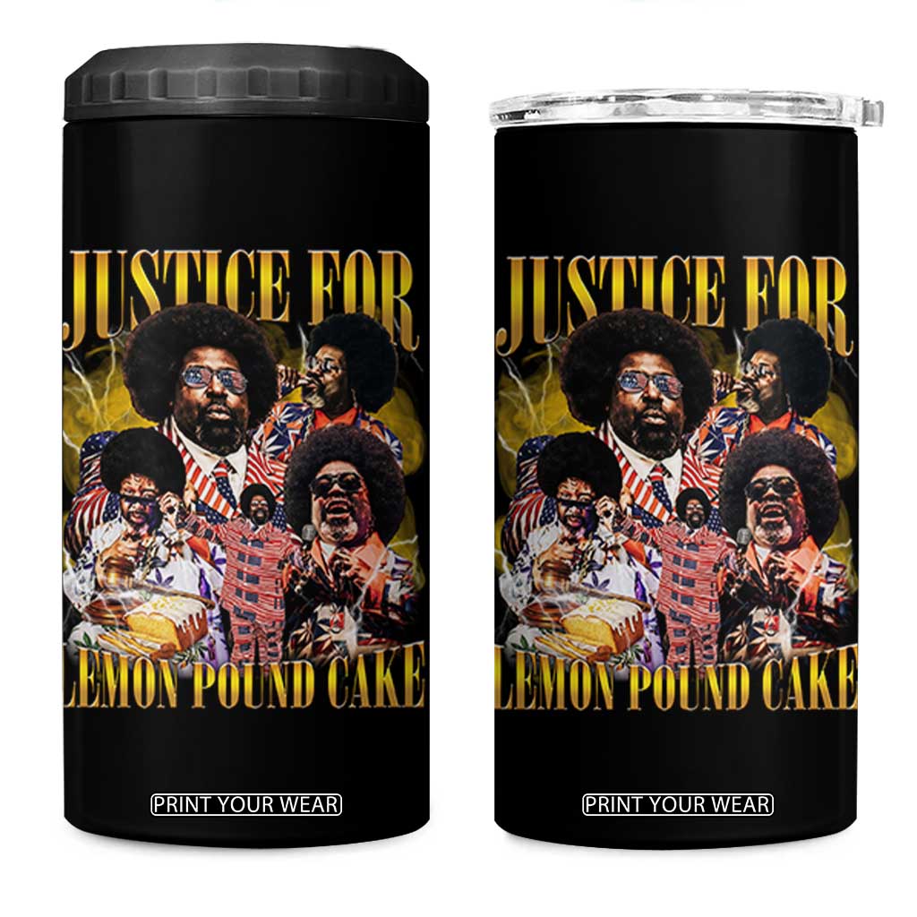 Justice For Lemon Pound Cake Bootleg Graphic 4 in 1 Can Cooler Tumbler Retro Rap Free Speech TS14 One Size: 16 oz Black Print Your Wear