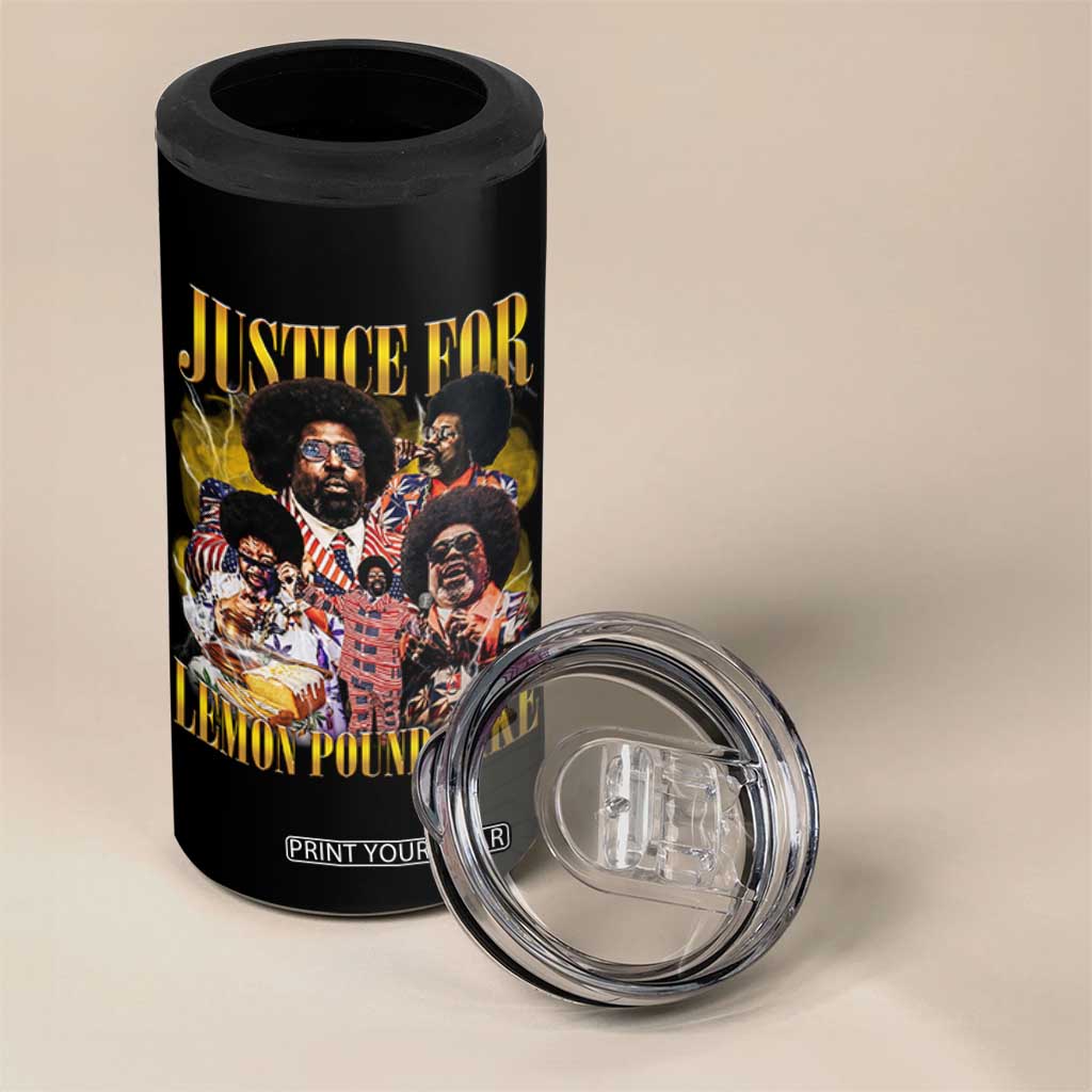 Justice For Lemon Pound Cake Bootleg Graphic 4 in 1 Can Cooler Tumbler Retro Rap Free Speech TS14 Print Your Wear