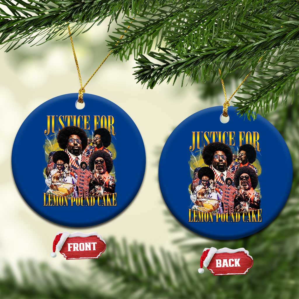 Justice For Lemon Pound Cake Bootleg Graphic Ceramic Ornament Retro Rap Free Speech TS14 1pc Blue Print Your Wear