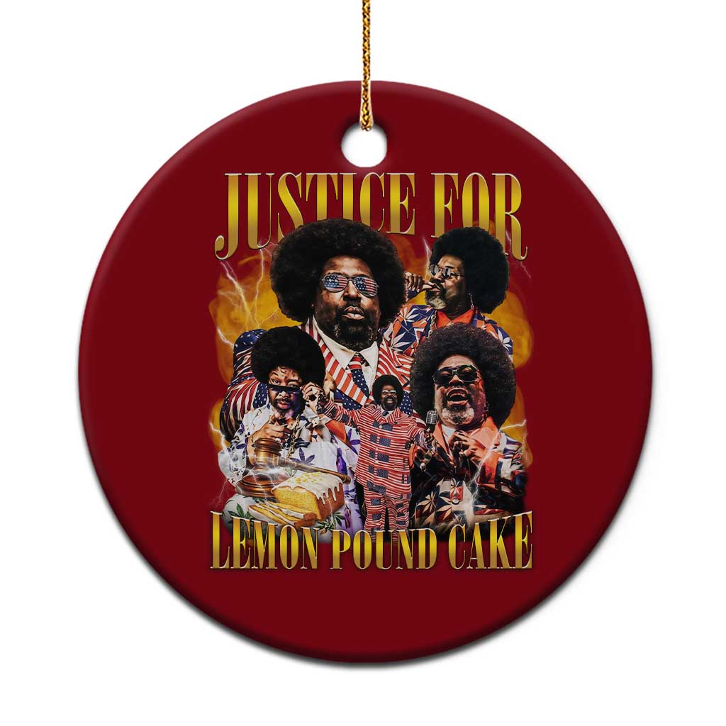 Justice For Lemon Pound Cake Bootleg Graphic Ceramic Ornament Retro Rap Free Speech TS14 1pc Red Print Your Wear