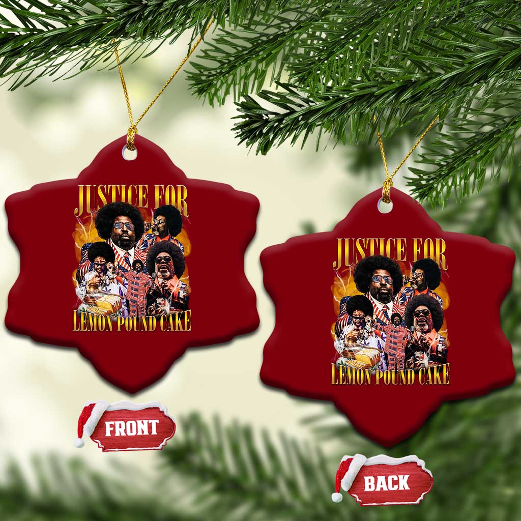 Justice For Lemon Pound Cake Bootleg Graphic Ceramic Ornament Retro Rap Free Speech TS14 Print Your Wear