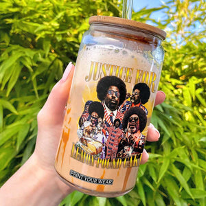 Justice For Lemon Pound Cake Bootleg Graphic Glass Can Retro Rap Free Speech TS14 Black Print Your Wear