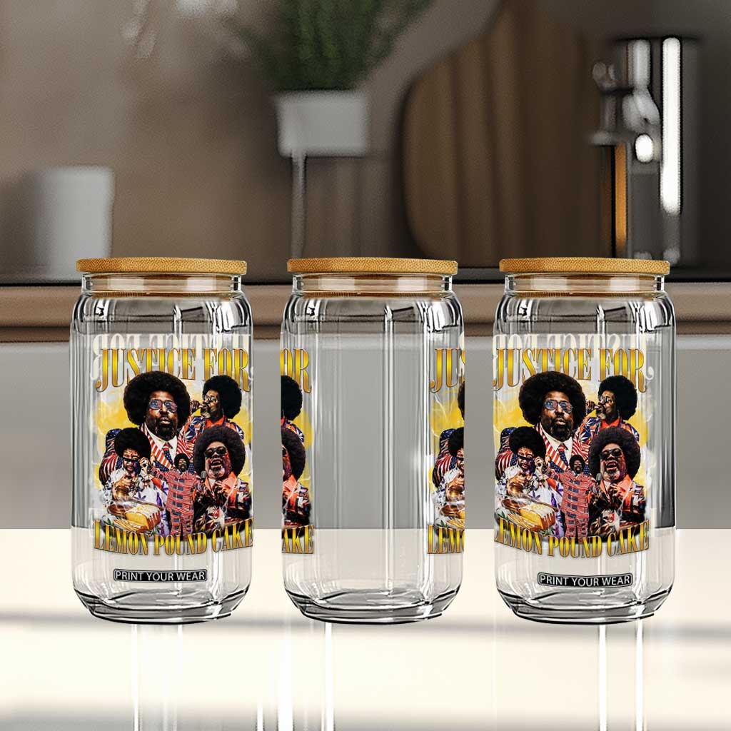 Justice For Lemon Pound Cake Bootleg Graphic Glass Can Retro Rap Free Speech TS14 Print Your Wear