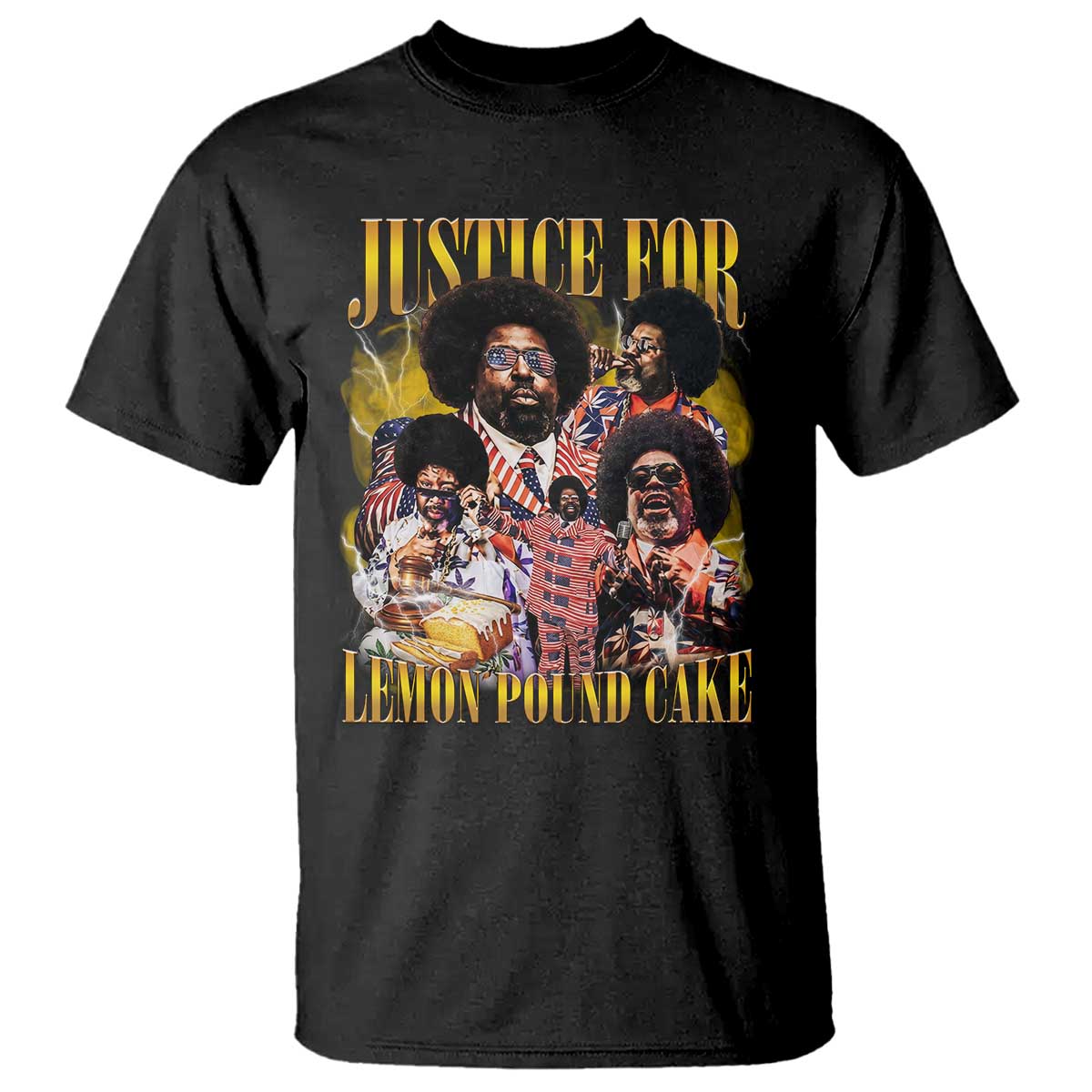 Justice For Lemon Pound Cake Bootleg Graphic T Shirt Retro Rap Free Speech TS14 Black Print Your Wear