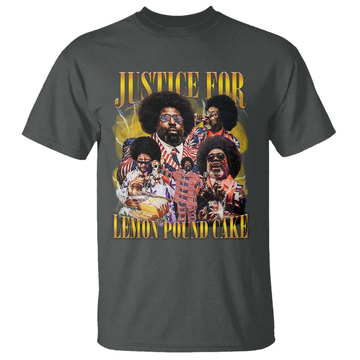 Justice For Lemon Pound Cake Bootleg Graphic T Shirt Retro Rap Free Speech TS14 Dark Heather Print Your Wear
