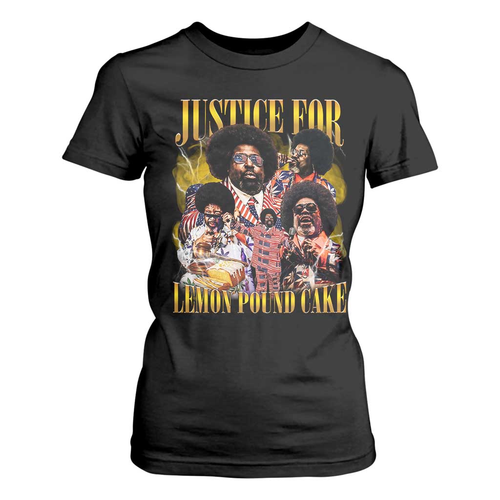 Justice For Lemon Pound Cake Bootleg Graphic T Shirt For Women Retro Rap Free Speech TS14 Black Print Your Wear