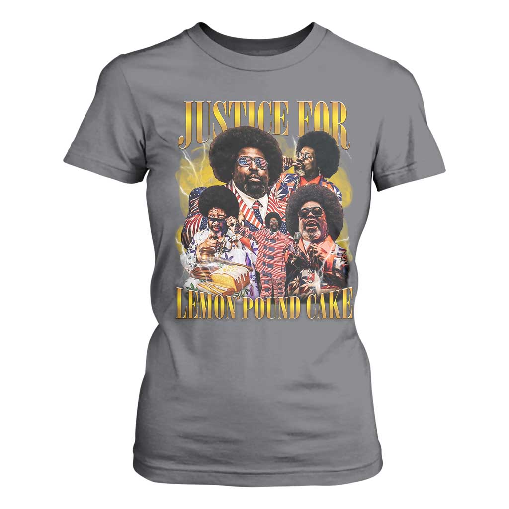 Justice For Lemon Pound Cake Bootleg Graphic T Shirt For Women Retro Rap Free Speech TS14 Charcoal Print Your Wear