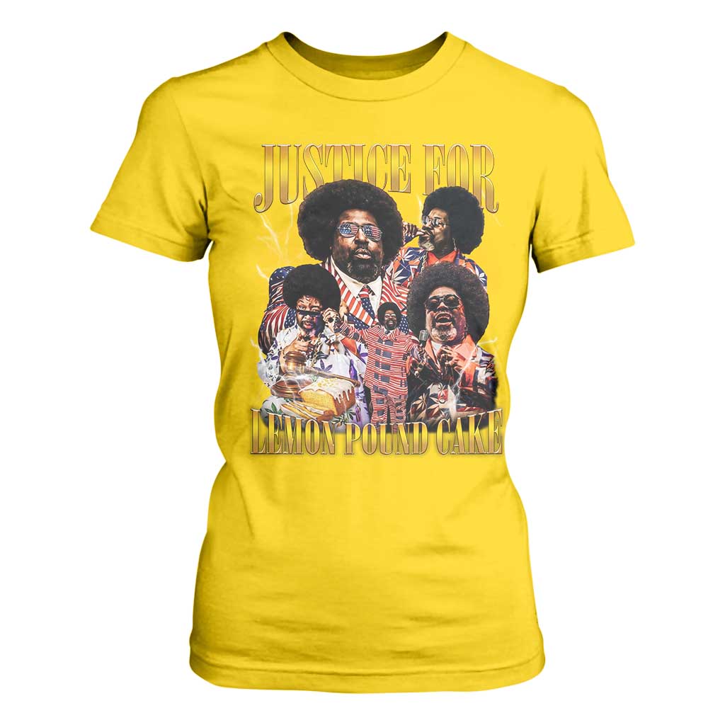 Justice For Lemon Pound Cake Bootleg Graphic T Shirt For Women Retro Rap Free Speech TS14 Daisy Print Your Wear