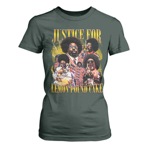 Justice For Lemon Pound Cake Bootleg Graphic T Shirt For Women Retro Rap Free Speech TS14 Dark Forest Green Print Your Wear