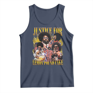 Justice For Lemon Pound Cake Bootleg Graphic Tank Top Retro Rap Free Speech TS14 Navy Print Your Wear