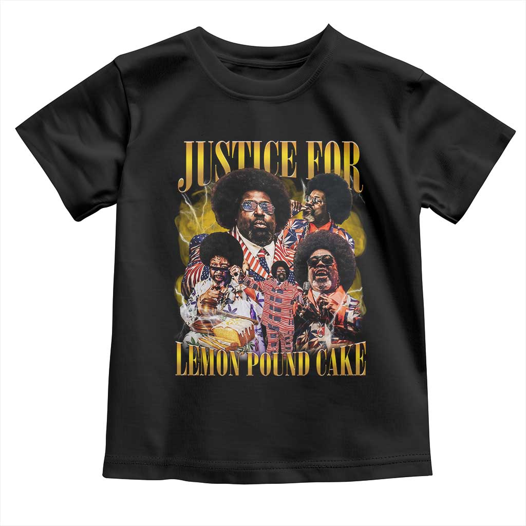 Justice For Lemon Pound Cake Bootleg Graphic Toddler T Shirt Retro Rap Free Speech TS14 Black Print Your Wear