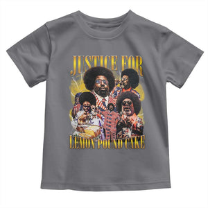 Justice For Lemon Pound Cake Bootleg Graphic Toddler T Shirt Retro Rap Free Speech TS14 Charcoal Print Your Wear